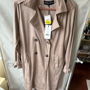 T.J.Maxx Kendall & Kylie Taupe Double-Breasted Trench Coat